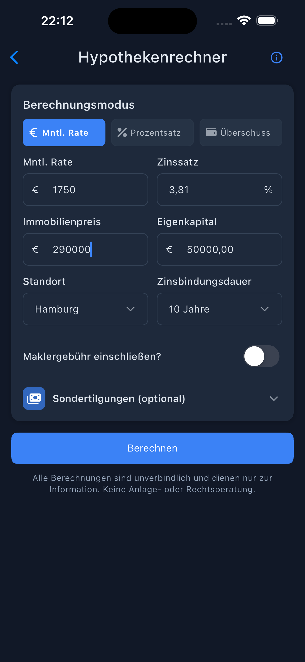 Hypothekenrechner